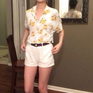 Daisy Floral & Lemon Print Blouse